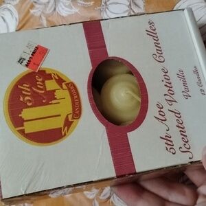 Vintage Sealed Vanilla Votive Candles 12 Pack New With Tags Scented